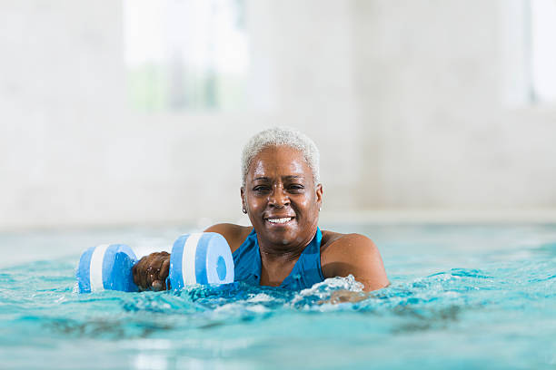 Elderly swimming